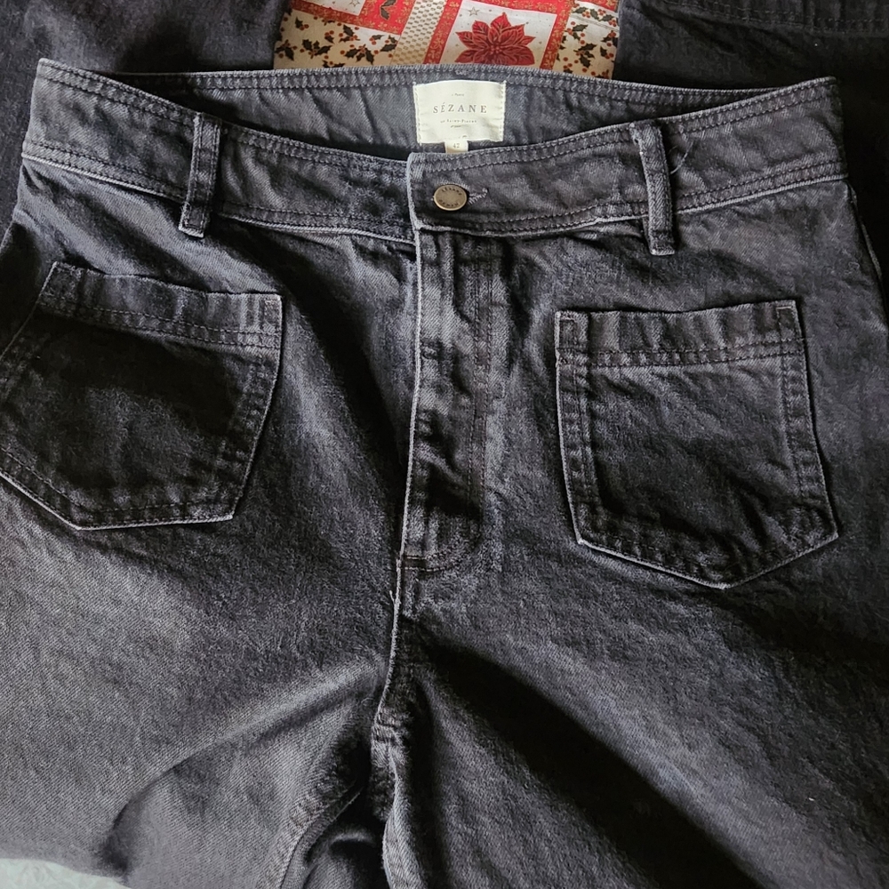 Sezane The 70's Trousers Black - Size 10 - Picture 2 of 6